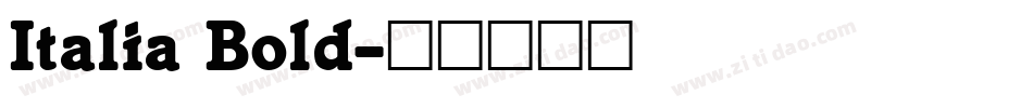 Italia Bold字体转换